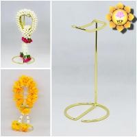 ราคา ขาตั้งพวงมาลัยถวายพระ แท่นแขวนพวงมาลัยถวายองค์เทพ ที่คล้องพวงมาลัย สีทอง (27512576245)