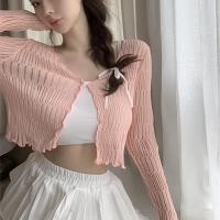 ราคา FAY เสื้อคลุมไหมพรมบาง แขนยาวถักลายในตัว กันแดด ผ้านุ่มใส่สบาย รุ่นZ028 (27304236925)