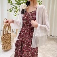 ราคา Lune Grace w202 เสื้อคลุมสีขาวแฟชั่นเกาหลี คลุมไหล่ตัวสั้นผ้าชีฟองแต่งขอบลูกไม้ ไส่คลุมเดรสสายเดียวสวายมาก (21239839340)