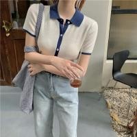 ราคา เสื้อยืดโปโลแขนสั้น POLO เสื้อไหมพรม ผ้านิ่มใส่สบาย ฟรีไซส์ พร้อมส่ง 47048 (17597709237)