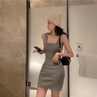 ราคา Lune Grace 80037 พร้อมส่ง เดรสสายเดี่ยวคอเหลี่ยม ไหมพรมเข้ารูป ทรงเก๋ๆ (17995208952)
