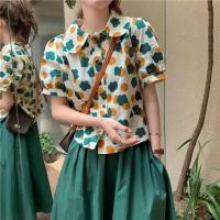 ราคา Lune Graceเสื้อเชิ้ตแขนสั้นคอปกทรงกลม ลายดอกทรงแนวหวาน ไซส์S XLแฟชั่นเกาหลี รุ่นw362 (27451270758)