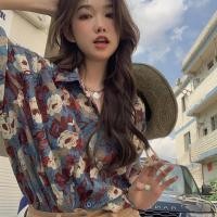 ราคา Lune Graceเสื้อเชิ้ตแขนสั้นลายดอก ฮาวาย แฟชั่นเกาหลีทรงบอย พร้อมส่งจากไทย รุ่นw318 (24682797455)