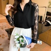 ราคา Lune Graceเสื้อเชิ้ตแขนลูกไม้ ชีฟองแขนยาว ดีเทลตัดต่อผ้าลูกไม้ สวยหรูดูแพง เสื้อแฟชั่นผู้หญิงแนวเกาหลี รุ่นW449 (25285977012)