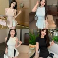 ราคา Lune Graceเสื้อกล้ามไหมพรมแขนกุดตัวยาว ดีเทลผ่าข้าง ผูกโบว์ตรงไหล่ หรูน่ารัก สีทึบเกาหลีๆ พร้อมส่ง รุ่นD114 (28808866556)