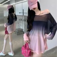 ราคา Lune Graceเสื้อคลุมแขนยาวผ้าบาง ทูโทน ซีทรู สีสดใสเซ็กซี่ โอเวอร์ไซส์ ผ้านุ่มใส่สบายมาก พร้อมส่งจากไทย รุ่นw319 (24182801464)