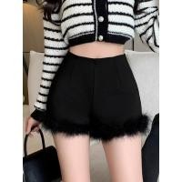 ราคา ราคาพิเศษ กางเกงขาสั้นหนัง F X ไซส์ใหญ่สีดำขนนกเลกกิ้งกางเกงผู้หญิงร้อนเอวสูงกางเกงขาสั้นทรงเอใส่แล้วดูผอมกางเกงดีไซน์เฉพาะกลุ่ม (28611730740)