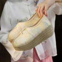 ราคา ขายร้อน F X cheongsam ใหม่เพิ่มผ้าฝ้ายแพลตฟอร์มผ้าซาติน jacquard แผ่นรองเท้าผ้า cheongsam รองเท้าผ้าแพลตฟอร์ม Hanfu รองเท้าผ้าปักกิ่งเก่า (29623151173)
