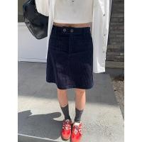 ราคา ราคาพิเศษ กระโปรง F X กระโปรงฤดูใบไม้ร่วงกระโปรงสั้นผู้หญิงผ้าลูกฟูกลายหลุมหนาหวานกระโปรงทรงเอเอวสูงตรง (28868025719)