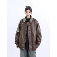 ราคา ราคาพิเศษ เสื้อแจ็คเก็ตหนัง F X PU 2024หนังฮิปฮอปวินเทจสไตล์อเมริกันสำหรับฤดูใบไม้ผลิและฤดูใบไม้ร่วงเสื้อแจ็คเก็ตสั้นลำลองสำหรับผู้ชายและผู้หญิง (28112640423)