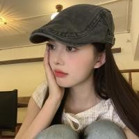 ราคา ราคาพิเศษ หมวกทรง F X มีเอกลักษณ์ส่วนตัวหมวกยีนส์แนววินเทจสไตล์ญี่ปุ่นสำหรับผู้หญิงหมวกเบเร่ต์สไตล์วินเทจสไตล์วินเทจสำหรับผู้หญิงในช่วงฤดูร้อน (27872657574)
