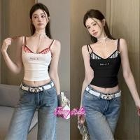 ราคา JENNY พร้อมส่ง เสื้อสายเดี่ยวลายสก็อต เสื้อสายเดี่ยวลูกไม้ติดโบว์ ครอปรัดรูป Y2k มีฟองน้ำ 2ชิ้นติดกัน เซ็กซี่ผู้หญิง (28159875041)