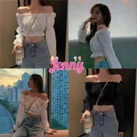 ราคา Jenny พร้อมส่ง เสื้อปาดไหล่แขนยาว เสื้อเปิดไหล่ สม็อกไขว้หน้า งานสวยผ้า ใส่นุ่มสบายไม่คัน เสื้อปาดไหล่แฟชั่น (25874918622)