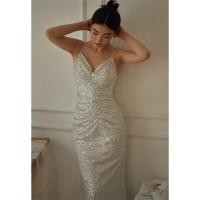 ราคา Halter ชุดแต่งงาน Glitter จัดเลี้ยง Toasting เจ้าสาวหรูหราชุด LF357 (27466595293)
