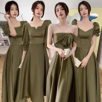 ราคา ชุดเพื่อนเจ้าสาวซาตินขนาดใหญ่แฟชั่นอารมณ์สาวน้องสาวกลุ่มชุดราตรีขนาดเล็ก LF247 (27316079212)