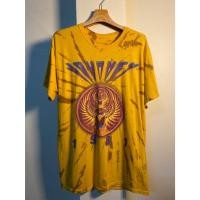 ราคา เสื้อยืดวินเทจ เสื้อลายมัดย้อมสไตล์วินเทจ สีเหลืองส้ม (24388578032)