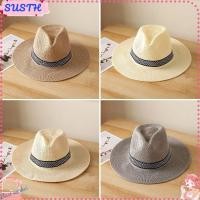 ราคา Susth หมวกฟางปีกกว้าง หมวกชายหาด ปานามา Fedora ฤดูร้อน (19032819064)