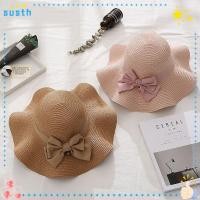 ราคา Susth หมวกฟางปานามา หมวกคลุมปีกกว้างหยักป้องกันรังสียูวี โบว์ใหญ่พับได้ หมวกกันแดดสไตล์เกาหลีริมทะเล (28557410508)