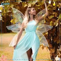 ราคา ปีกผีเสื้อ SUSTH Organza ปีกนางฟ้าประกาย ปีกนางฟ้าผู้ใหญ่น่ารักสําหรับ Halloween Dress Up Party Favor Gift (29260463827)