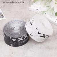 ราคา artisanalleyshop 1 ม้วน 500 ซม สีดําสีขาวพิมพ์ไม้เทนนิส Paddle Head เทปป้องกัน PU สติกเกอร์สําหรับ Beach Pickleball Racket อะไหล่กีฬา TH (29473526002)