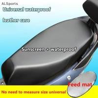 ราคา ALSports ผ้าคลุมเบาะรถจักรยานยนต์แบบปรับได้ Universal สําหรับเบาะรองนั่ง Autocycle กันน้ํา Pu หนัง Anti Scratch Cover Mats th (28665032523)