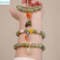 ราคา Layes สร้อยข้อมือหยกสีเขียว สร้อยข้อมือลูกปัดมะระหยกโชคลาภ โลตัสวินเทจยืดหยุ่นโชคดีสร้อยข้อมือสไตล์จีนใหม่คู่ (28573630589)