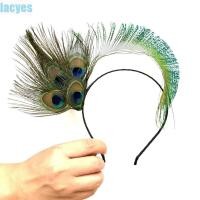 ราคา Layes ที่คาดผมขนนกยูง หมวกนกยูงที่ไม่ซ้ํากันสร้างสรรค์ ตกแต่งปาร์ตี้ Retro คอสเพลย์สีเขียวผม Hoop Stage Performance Headwear (28273630357)