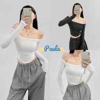 ราคา Paula พร้อมส่ง เสื้อครอปหญิง เสื้อรัดรูปแขนยาว สีขาวเสื้อเปิดไหล่ เซ็กซี่ สไตล์ยุโรปและอเมริกา ทรงเข้ารูป (25287354476)