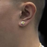 ราคา ต่างหูเพทาย ประดับเพชร สีเหลือง สไตล์ฮิปฮอป (24400040723)