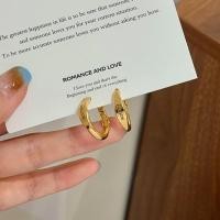 ราคา อิน ต่างหูตัวอักษรสีทองวงกลมธรรมดาต่างหูแฟชั่นอารมณ์เรียบง่าย (24289643100)