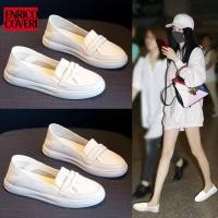 ราคา E COI รองเท้าสีขาวผู้หญิงฤดูใบไม้ร่วงสไตล์ใหม่พร้อมสต็อกแฟชั่นรองเท้าแบนฤดูกาล Casual Slip On รองเท้าขี้เกียจรองเท้าคลอดบุตรนุ่มพยาบาลแบน (29216731047)