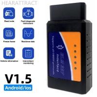 ราคา Hearattract OBD2 ELM327 V1 5 บลูทูธเครื่องสแกนเนอร์เครื่องตรวจจับวินิจฉัยรถยนต์รหัส Reader เครื่องมือ OBD 2 สําหรับ IOS Android อัตโนมัติสแกนซ่อมเครื่องมือ D1Z1 (29872462407)