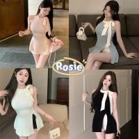 ราคา Rosie พร้อมส่ง เสื้อกล้ามไหมพรมผู้หญิง คอกลมแขนกุดทรงยาว แต่งโบว์ช่วงไหล่ รัดรูปดูดี ดีเทลสายผูกโบว์น่ารักเกาหลีๆ (27255793985)