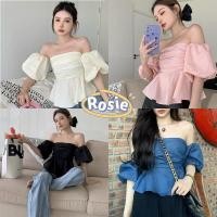ราคา Rosie พร้อมส่ง เสื้อเปิดไหล่ชีฟอง ผ้าร่องน่ารักสไตล์ เกาหลี sexy lady เรียบหรู เริ่ดมาก เสื้อผ้าแฟชั่น เสื้อปาดไหล่ ชุดไ (23064383626)