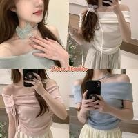 ราคา Lisa พร้อมส่ง เสื้อปาดไหล่เซ็กซี่ผู้หญิง สีพื้น ผีเสื้อ ผ้าไหมพรม น่ารัก เซ็กซี่ ชุดไปทะเล ทรงเข้ารูป สาวอวบใส่ได้ (28054843635)