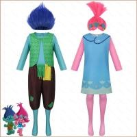 ราคา Jason Trolls Branch Poppy คอสเพลย์ผ้าสําหรับเด็กหญิงชายฮาโลวีนแสดงเครื่องแต่งกายชุดชุดเสื้อกั๊กกางเกงขายาว (25090523850)