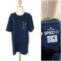 ราคา Uniqlo เสื้อยืดสีกรมท่า กระเป๋าหน้าอก (43400484153)