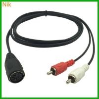 ราคา บ นน ค ศ Din 5 pin Male to 2 RCA Female ProfessionalSocket Stereo Equipment Adapters Cable (25134845564)