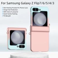 ราคา ผิวรู้สึก Frosted Gradient PC บานพับป้องกัน PC Hard Flip เคสโทรศัพท์สําหรับ Samsung Galaxy Z Flip3 Flip4 Flip5 Flip6 Flip7 สําหรับ Samsung Galaxy Z Flip 7 FE 6 5 4 3 5G ปลอก (43510890124)