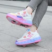 ราคา รองเท้าผ้าใบ รองเท้าโรลเลอร์สเก็ต หนังเรืองแสง LED XS8E สําหรับเด็กผู้ชาย และเด็กผู้หญิง (24968504726)