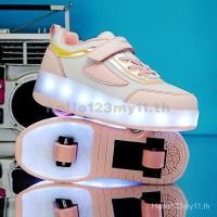 ราคา พร้อมส่ง รองเท้ากีฬา รองเท้าสเก็ต รองเท้าโรลเลอร์สเก็ต มีไฟ LED สําหรับเด็ก และผู้ใหญ่ (24650660589)