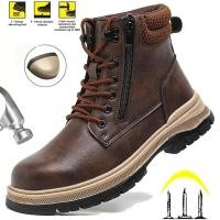 ราคา รองเท้าหุ้มข้อสูงสำหรับผู้ชาย หัวเหล็ก ป้องกันการเจาะ รองเท้าทำงานปลอดภัย รองเท้าทำงานอุตสาหกรรม รองเท้าป้องกันที่ทำลายไม่ได้ 407D (24344715991)