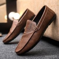 ราคา Low top Mens Slip on Loafer 2025 Non SLIP กันน้ําหนา soled อย่างเป็นทางการขี้เกียจฤดูร้อนสีดํา SLIP ON รองเท้า T05K (44106009301)