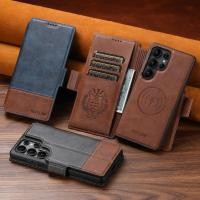 ราคา 2 in 1 กระเป๋าสตางค์ที่ถอดออกได้ช่องใส่การ์ดชาร์จแม่เหล็กหนังสําหรับ Samsung Galaxy S25 Ultra S22 S23 S24 Ultra ปลอก Ajustable ผู้ถือ Blocking การ์ดกระเป๋าสตางค์พลิกกันกระแทก (28237868081)