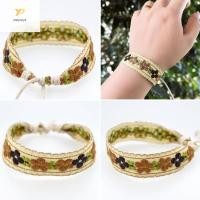 ราคา PPY Boho ดอกไม้สตรอเบอร์รี่ปักสร้อยข้อมือทําด้วยมือมิตรภาพทอสร้อยข้อมือสายรัดข้อมือเครื่องประดับชาติพันธุ์สําหรับเด็กผู้หญิง (40751403137)