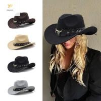 ราคา PPY หมวกคาวบอยสตรี Fedora Western พร้อมเครื่องประดับและเสื้อผ้าคาวบอย (43155587070)