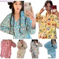ราคา Kissfashionstyle ชุดนอนคิตตี้ แขนยาวกางเกงชุดนอนคิตตี้สบาย Kawaii Y2K Casual Leisure Kitty ชุดนอนชุดวันเกิด (27664120894)