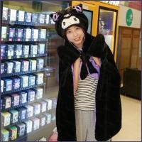 ราคา SY3 Sanrio Kuromi Melody Plush Flannel ผ้าห่มของขวัญสําหรับสาวตกแต่งบ้าน Soft Warm Plush Hoodie ผ้าห่ม Nightgown YS3 (40111565910)