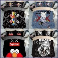 ราคา SY3 Kaws XX Supreme Sesame Street 3in1 ชุดเครื่องนอนผ้าปูที่นอนผ้านวมปลอกหมอนชุดห้องนอน YS3 (44361491150)