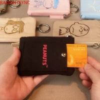 ราคา กระเป๋าใส่เหรียญ Snoopy ลายการ์ตูน ซิปไนลอน สีทึบ สไตล์เกาหลี สําหรับใส่บัตรและของใช้ขนาดเล็ก (43313570758)